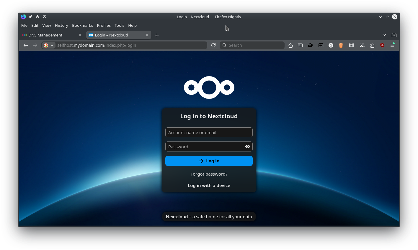 Nextcloud accessible from selfhost.example.com